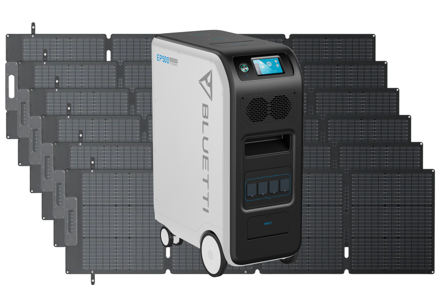 BLUETTI EP500 Solar Power Station | 2,000W 5,120Wh + 6x BLUETTI PV200L 200 Watt Solar Panel