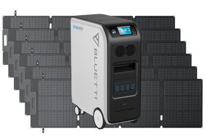 BLUETTI EP500 Solar Power Station | 2,000W 5,120Wh + 6x BLUETTI PV200L 200 Watt Solar Panel